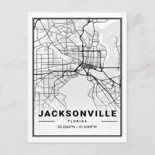 Carte de la ville de Jacksonville Florida USA Trav