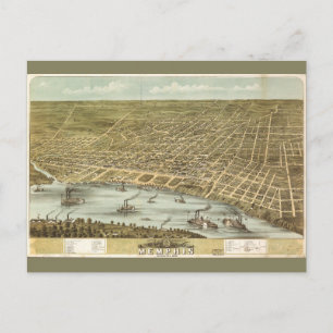 Carte de la ville de Memphis Tennessee (1870)