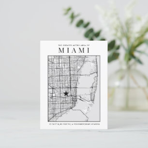 Carte de la ville de Miami + Carte postale de l'em