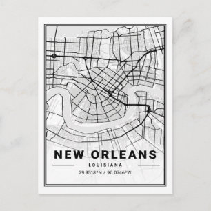 Carte de la ville de New Orleans Louisiane USA Tra