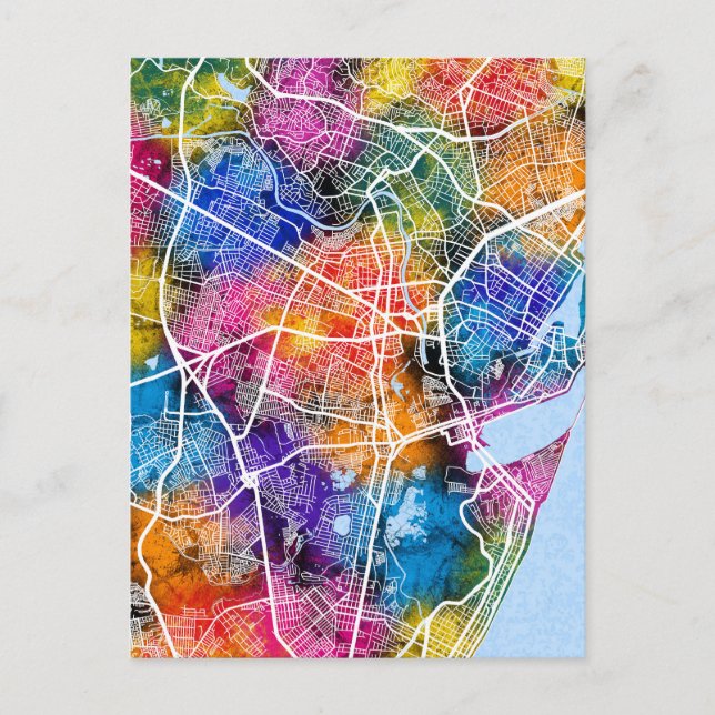 Carte de la ville de Recife Brésil (Devant)