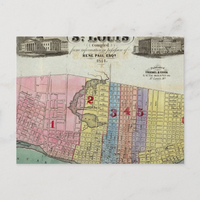 Carte de la ville de Saint-Louis (Devant)