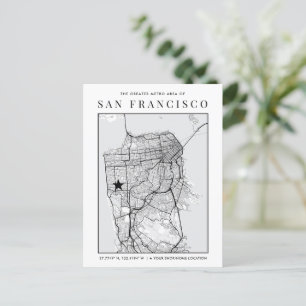 Carte de la ville de San Francisco + Marqueur d'em