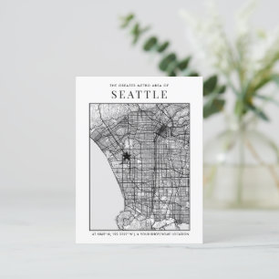 Carte de la ville de Seattle + carte postale
