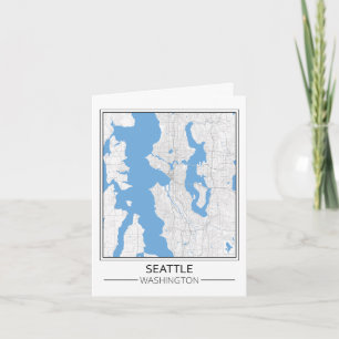 Carte de la ville de Seattle Washington USA Travel
