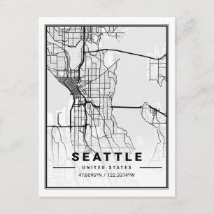 Carte de la ville de Seattle Washington USA Travel