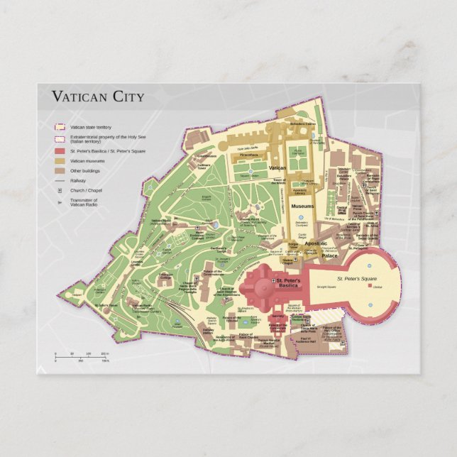 Carte de la ville du Vatican (Devant)
