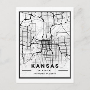 Carte de la ville touristique du Kansas Missouri U