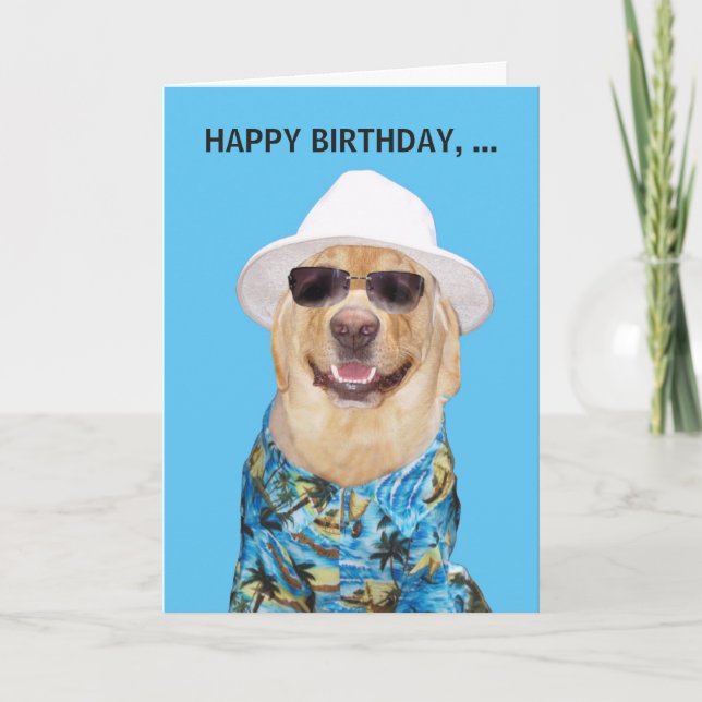 Carte de laboratoire/chien drôle personnalisable p (Devant)