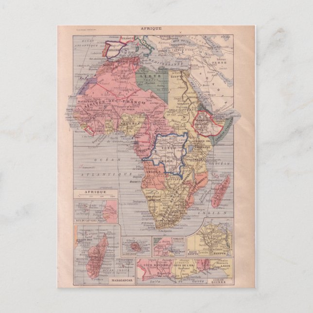 Carte de l'Afrique 1920 (Devant)