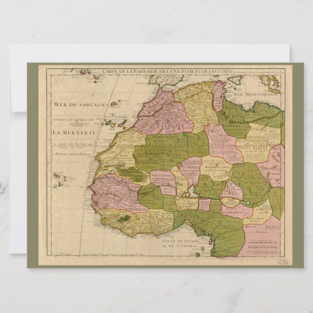 Carte de l'Afrique de l'Ouest (c 1718) (Devant)