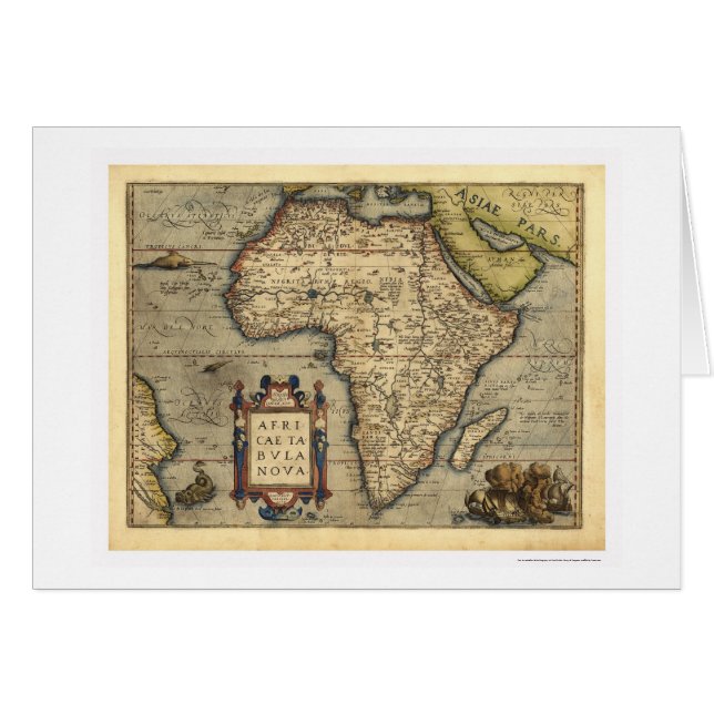 Carte de l'Afrique par Ortelius 1570 (Devant horizontal)