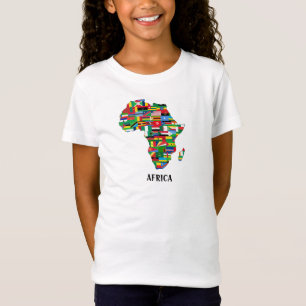 Carte de l'Afrique T-shirt Jersey fin pour filles
