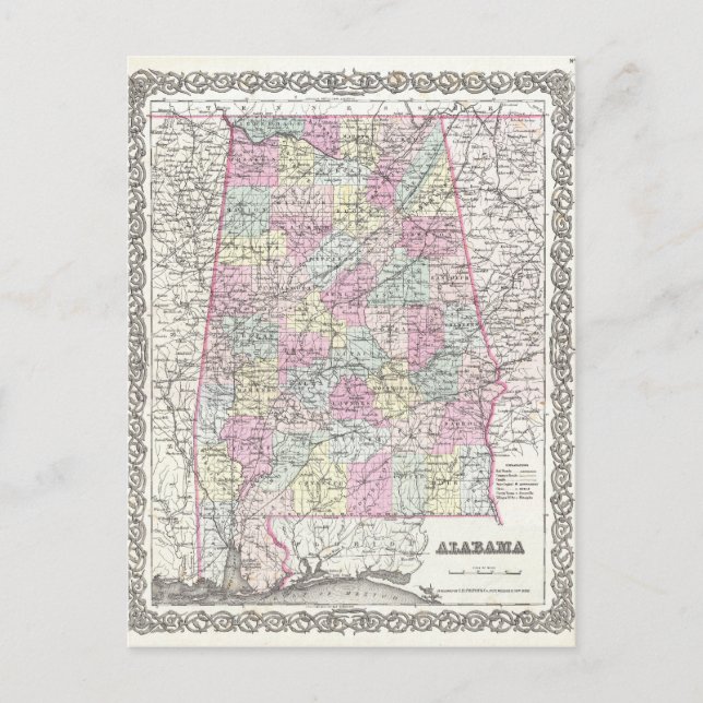 Carte de l'Alabama (Devant)