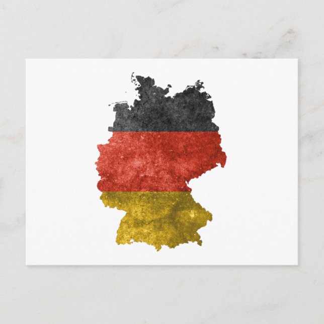 Carte de l'Allemagne avec les couleurs du drapeau (Devant)