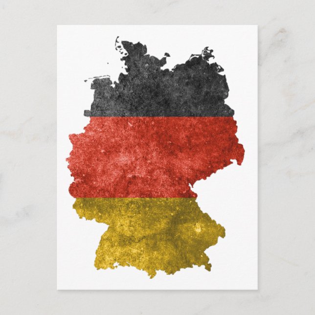 Carte de l'Allemagne avec les couleurs du drapeau (Devant)