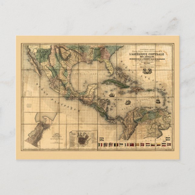 Carte de l'Amérique centrale (1845) (Devant)