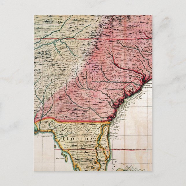 CARTE DE L'AMÉRIQUE COLONIALE, 1733 (Devant)