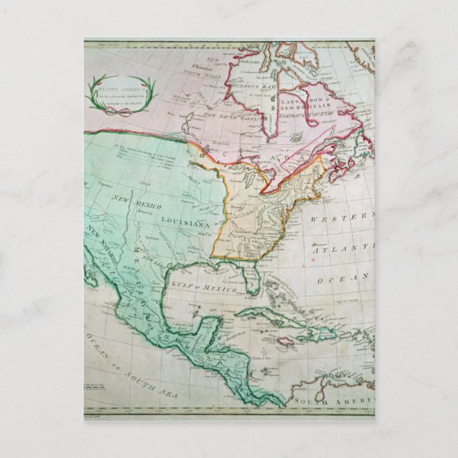 Carte de l'Amérique du Nord (Devant)