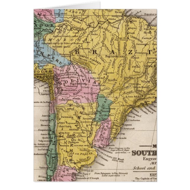 Carte de l'Amérique du Sud 5 (Devant)