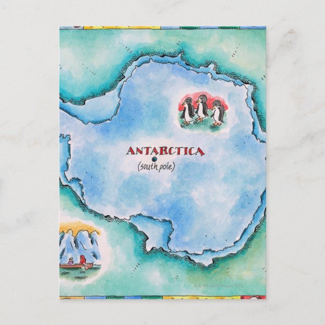 Carte de l'Antarctique (Devant)