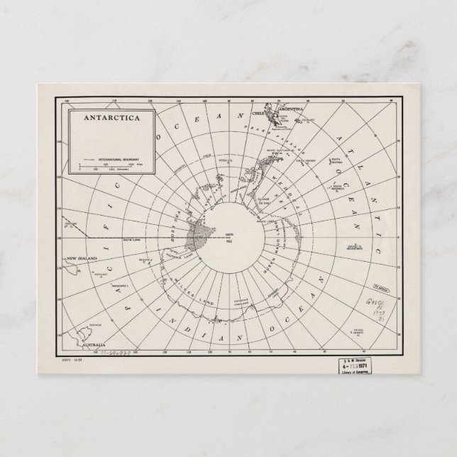 Carte de l'Antarctique (1955) (Devant)