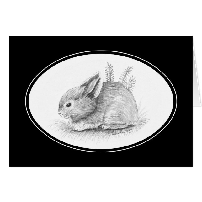 Carte de lapin (Devant horizontal)