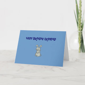 Carte de lapin de papy de joyeux anniversaire