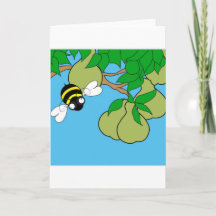 Carte de l'arbre poirier amoureux des abeilles (in