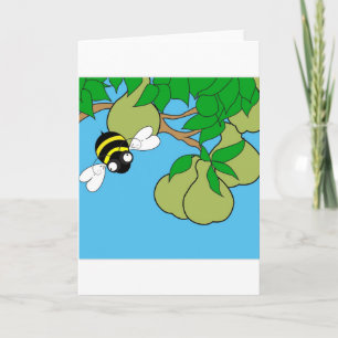 Carte de l'arbre poirier amoureux des abeilles (in