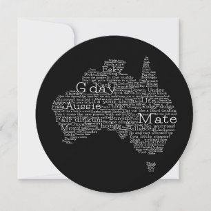 Carte de l'argot australien