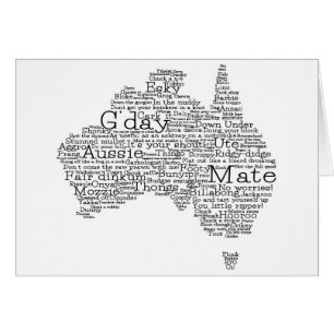 Carte de l'argot australien