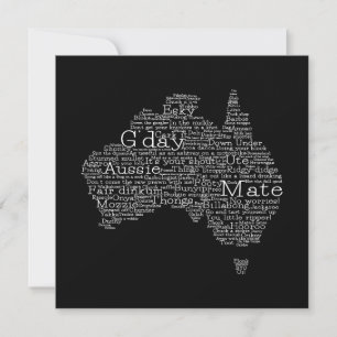 Carte de l'argot australien