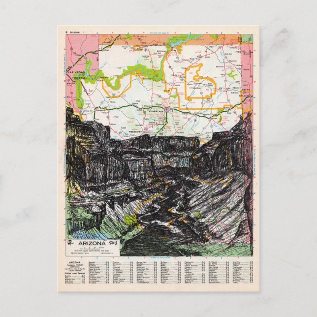 Carte de l'Arizona (Devant)