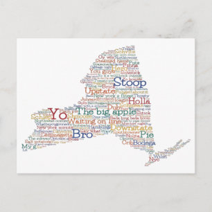 Carte de l'art de New York USA Slang Word 