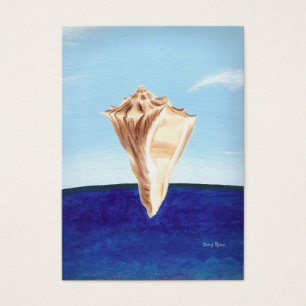 Carte de l'artiste coquillage océan bleu