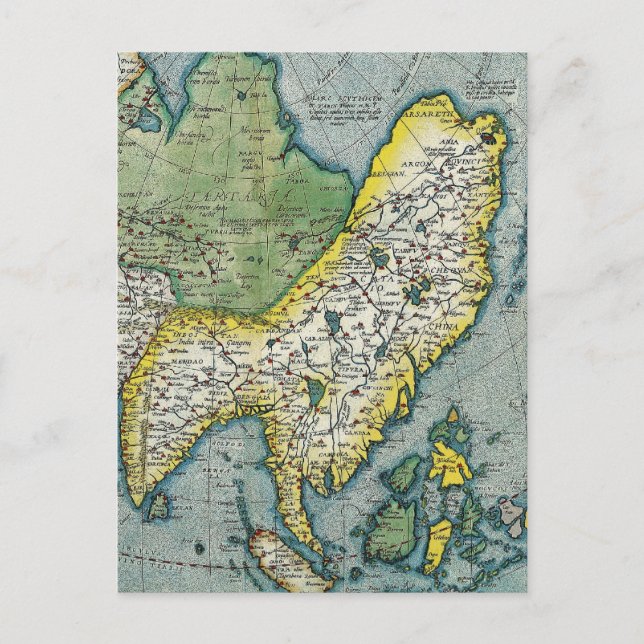 Carte de l'Asie au début du XVIe siècle (Devant)