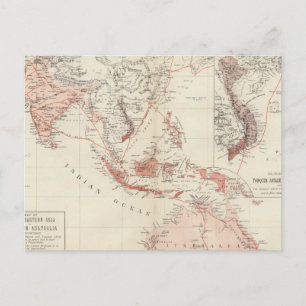 Carte de l'Asie du Sud-Est et de l'Australie du No