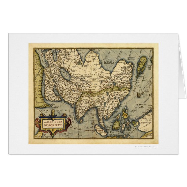 Carte de l'Asie par Ortelius 1570 (Devant horizontal)