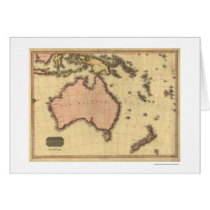 Carte de l'Australie Asie par John Pinkerton 1818