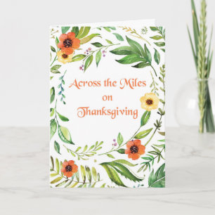 Carte De l'autre côté des kilomètres sur Thanksgiving Wr