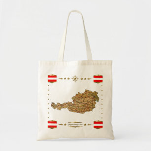 Carte de l'Autriche + Sac de drapeaux