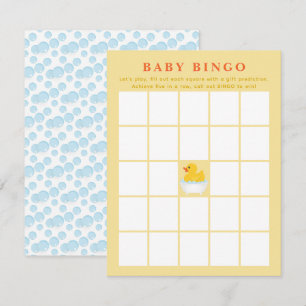 Carte de lecture Baby shower en caoutchouc BINGO