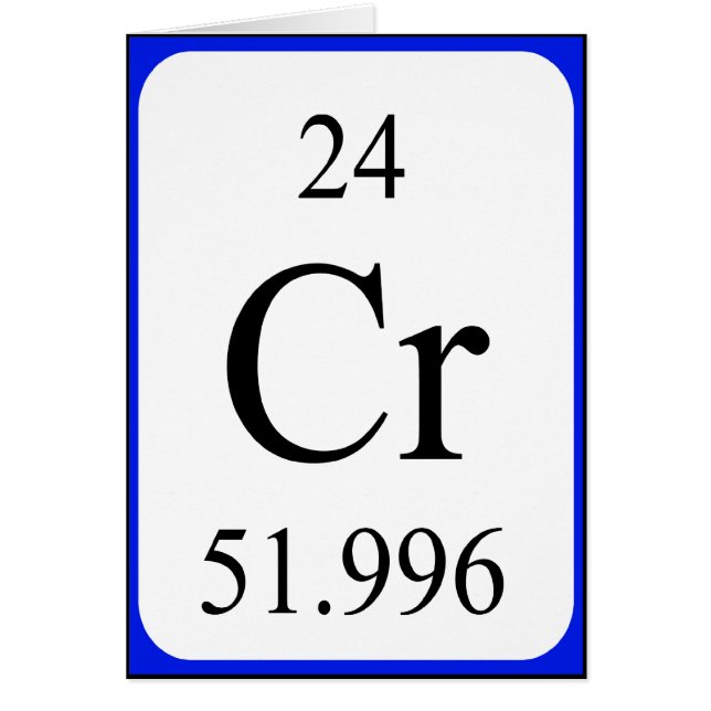 Carte de l'élément 24 - blanc de chrome (Devant)