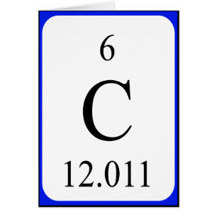 Carte de l'élément 6 - blanc de carbone