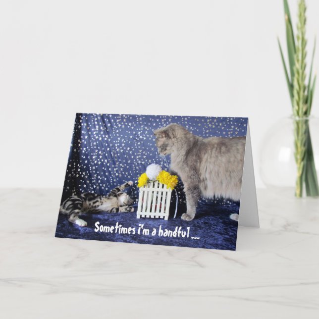 Carte De l'Enfant (ou chat) qui est une poignée - le jou (Devant)