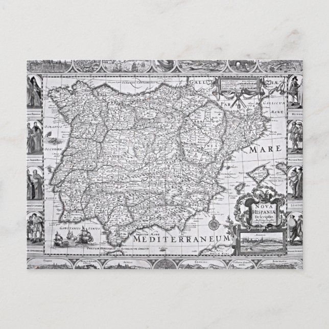 Carte de l'Espagne (Devant)