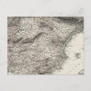 Carte de l'Espagne et du Portugal par Stieler