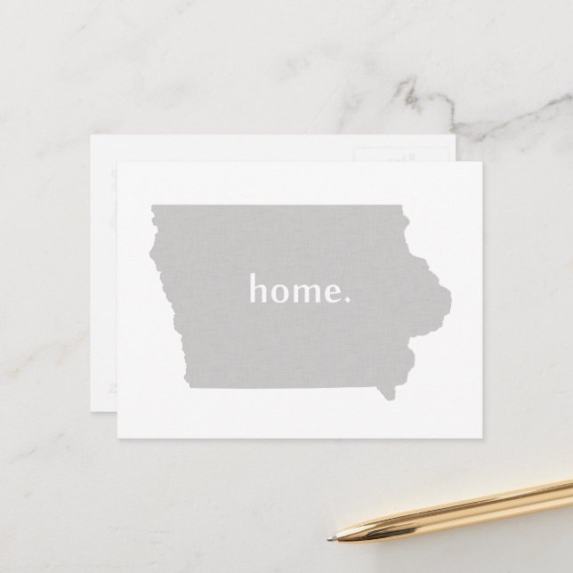 Carte de l'état de la silhouette de la maison Iowa (Devant/Arrière en situation)