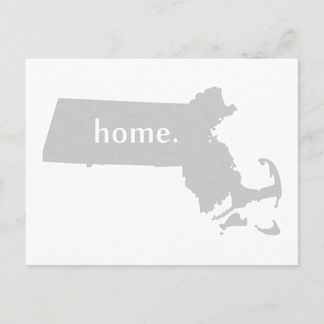 Carte de l'état de la silhouette du Massachusetts (Devant)